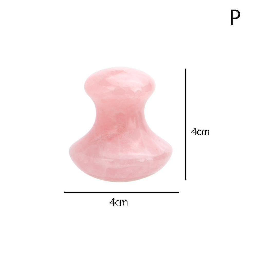 Natural Rose Quartz Green Aventurine Mushroom-Shape Gua Sha Guasha Scraping Massage Tool Sets Board for Spa Relaxing Meditation