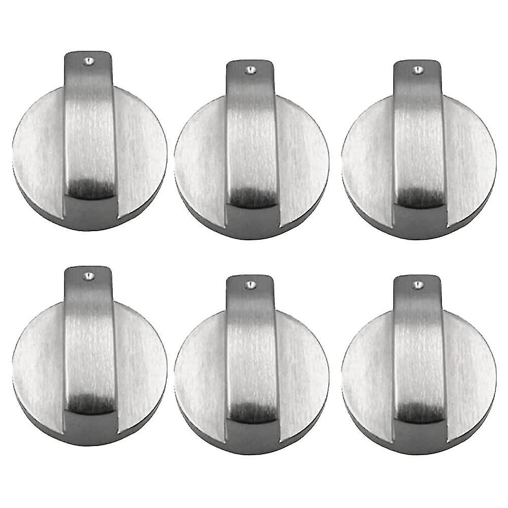 6pcs Cooker Knobs,6mm Gas Stove Knobs Stove Replacement Metal Knobs Accessories For Kitchen Gas Ove