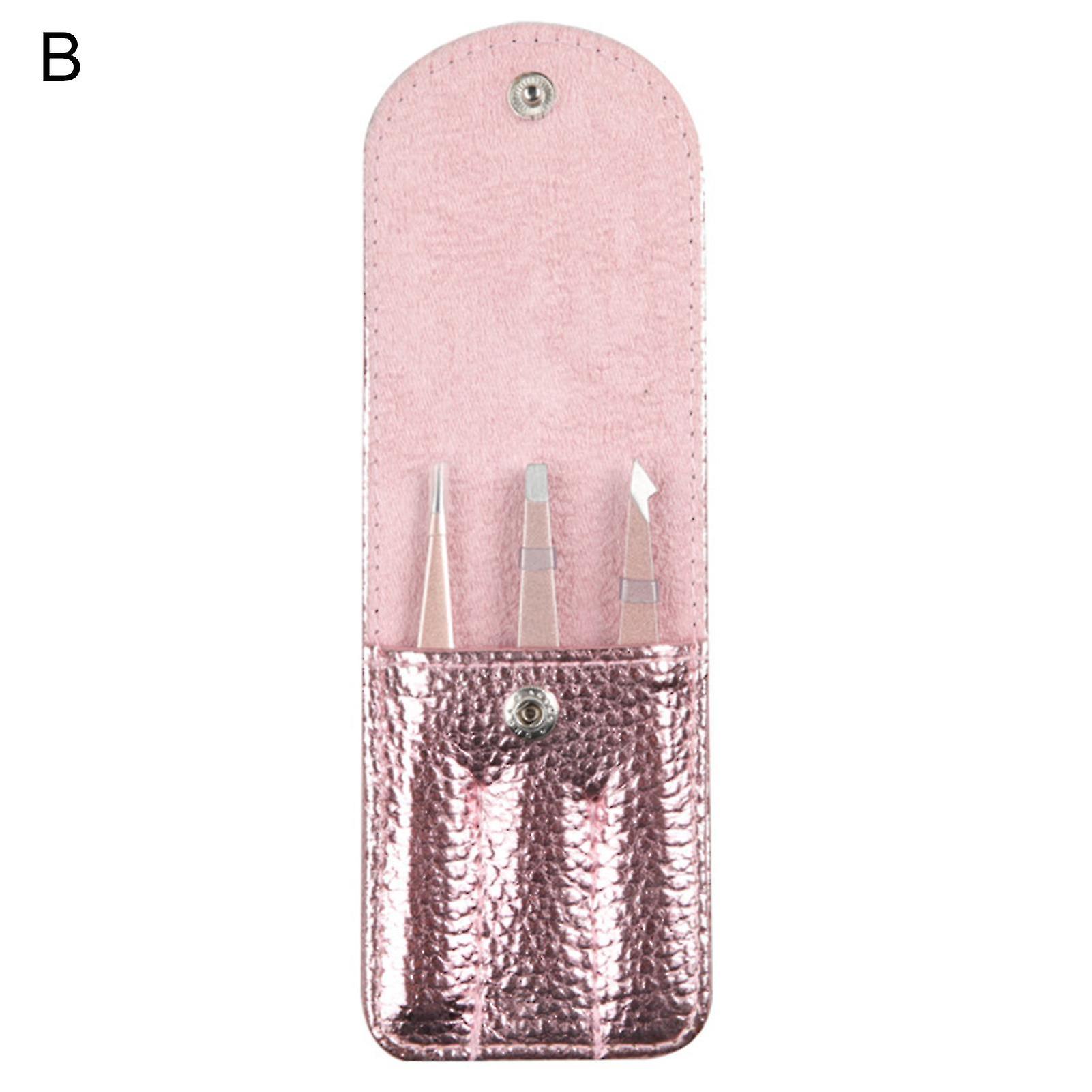 3pcs Multicolor Eyebrow Tweezers High Elasticity Tight Bite Reusable Anti-static Beauty Tweezers For Makeup