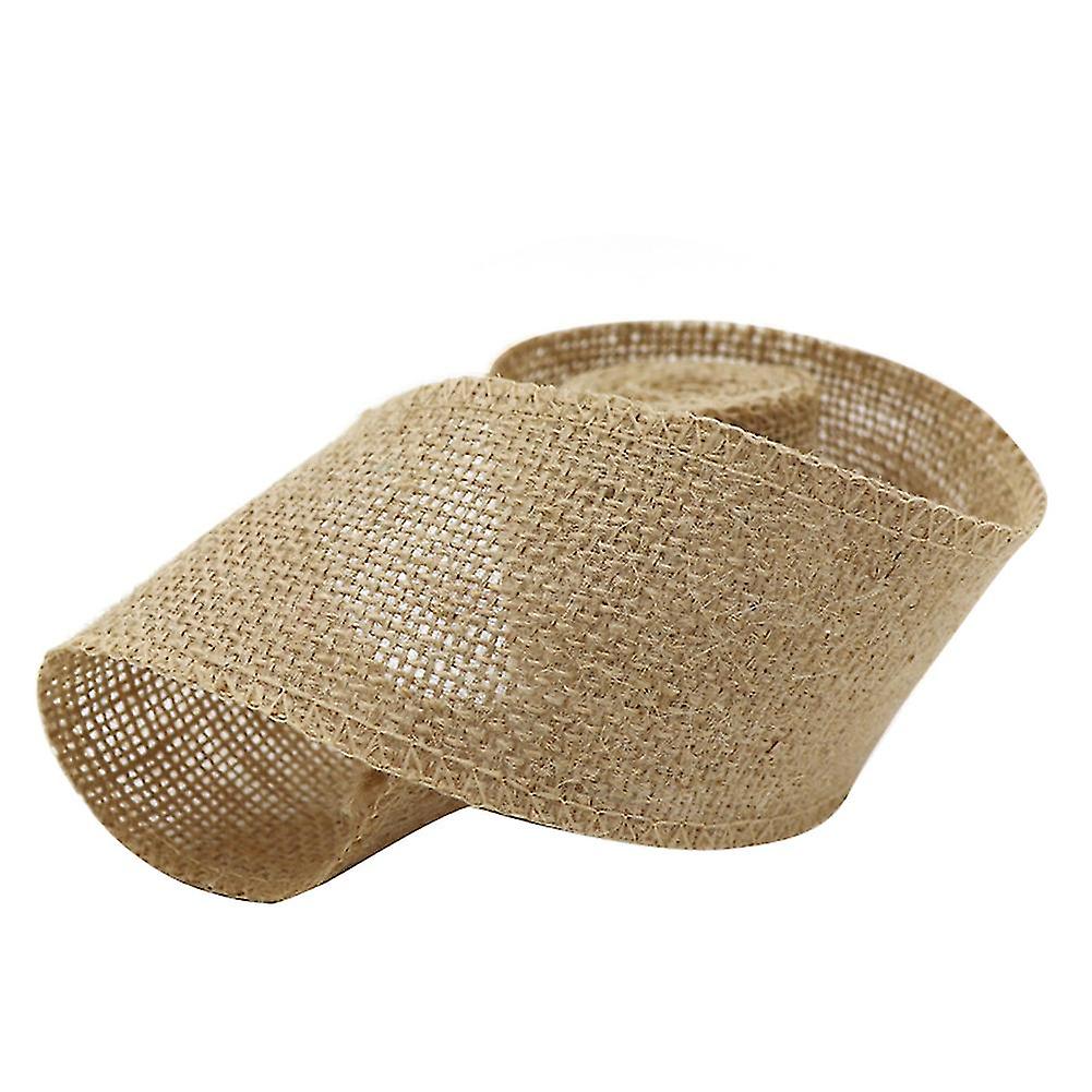 2m素朴なナチュラルジュートヘッセン黄麻布リボンロール縫製包装DIYクラフト