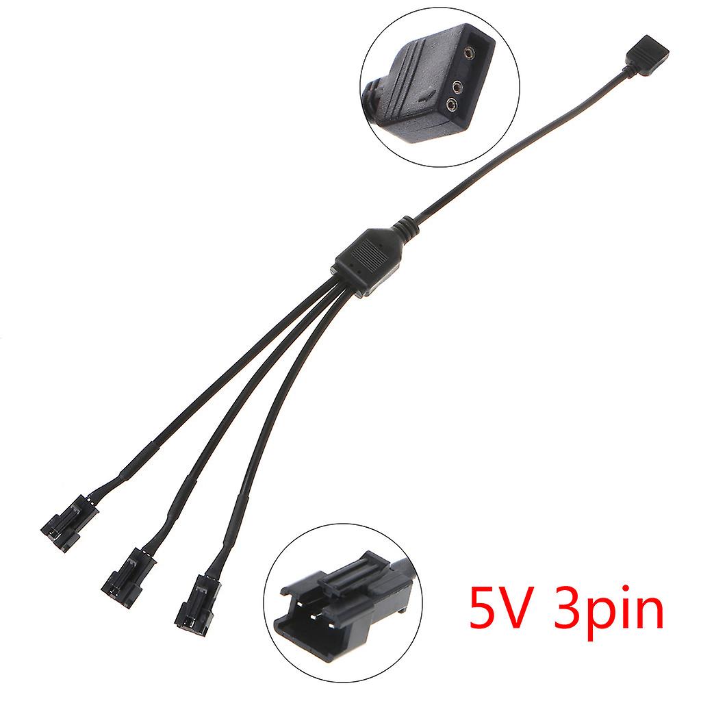 Computer Motherboard Adapter Cable Header Transfer 12V 4 Pin 5V 3 Pin Splitter