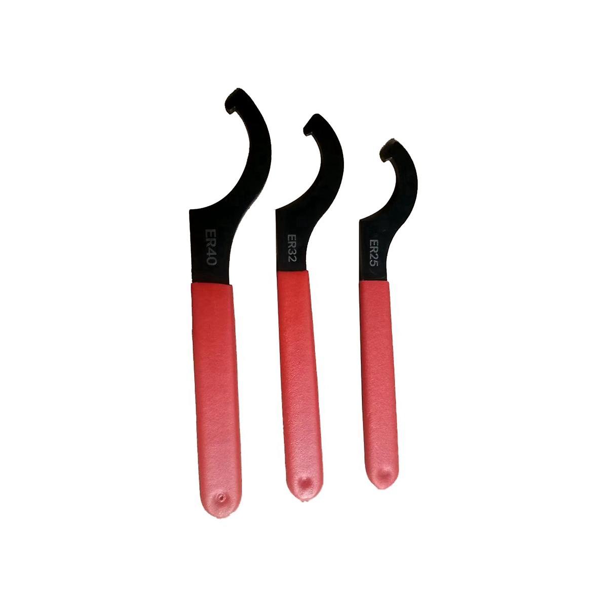 3-Piece Machine Tool Wrench ER Multi-Specification Electrophoresis Blackening Wrench ER25/32/40 Wre