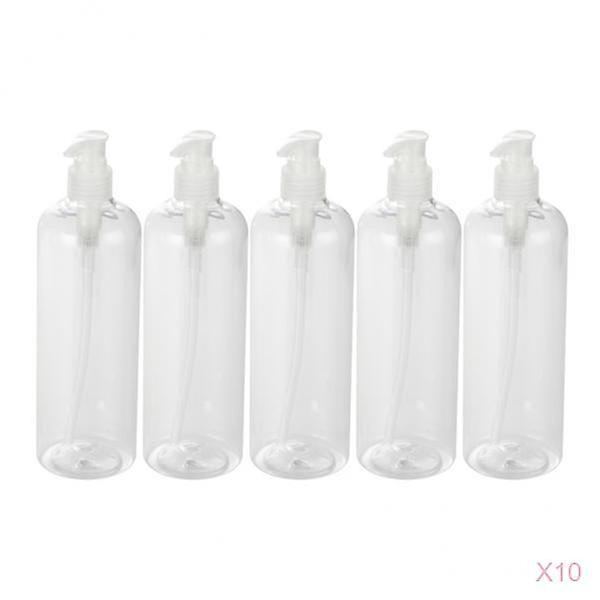 50x Empty Plastic Shampoo Conditioner Pump Bottle Refillable Dispenser