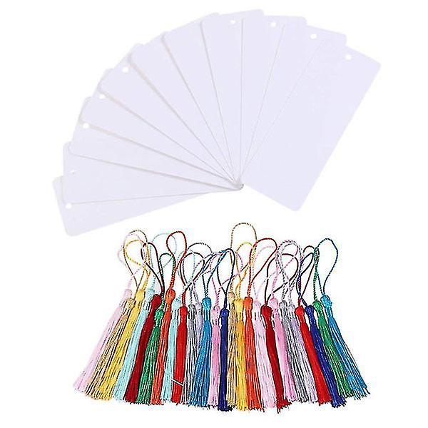 48pcs Blank Tassel Diy Gift Tag Hanging Tassel Tag