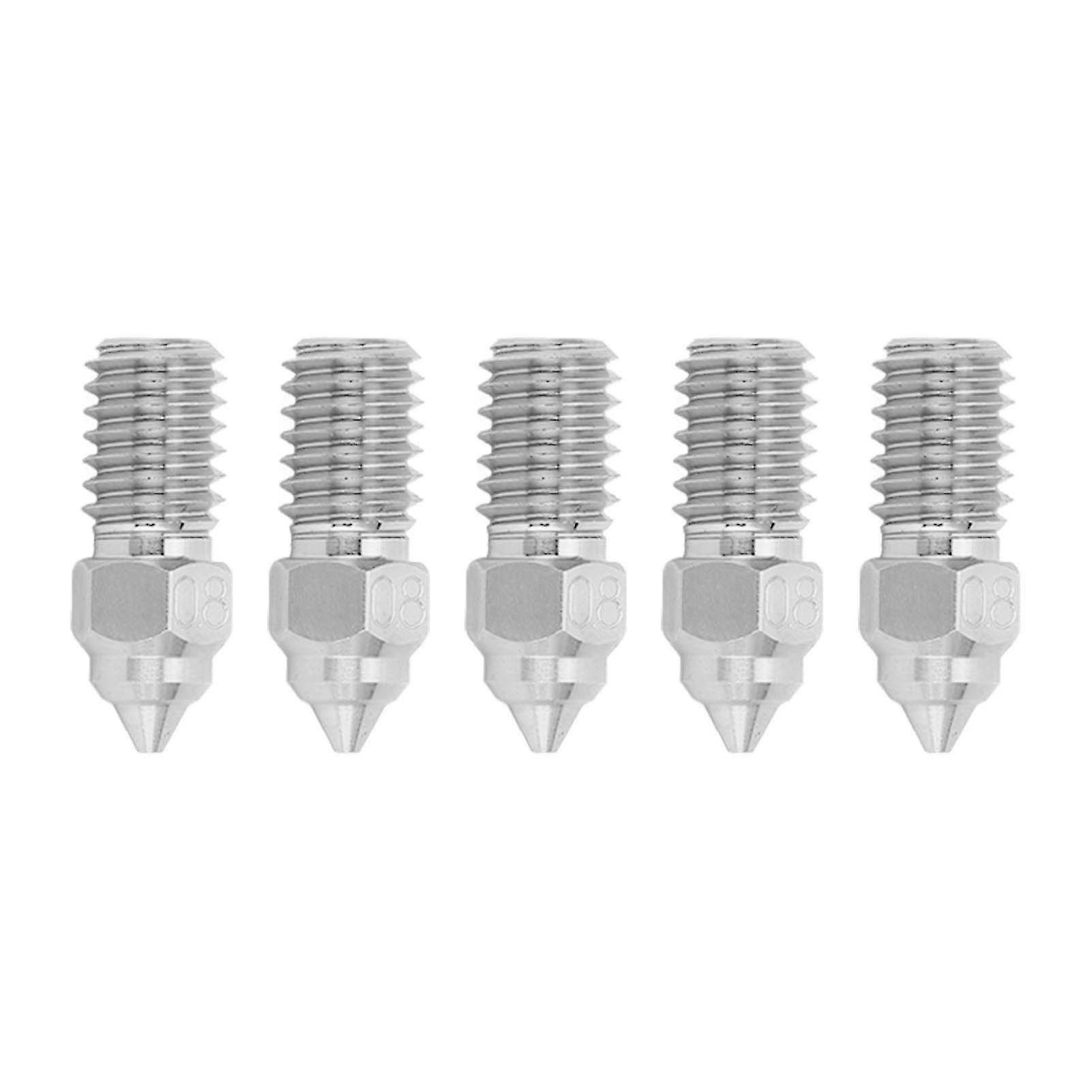 5pcs 3d Printer Extruder Nozzle 1.75mm M6 High Speed Hotend Extruder Nozzle For Creality Ender 5 S1 TY