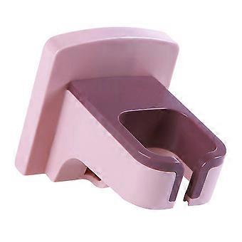 Wall Mounted Hair Dryer Holder Punch Free Self Adhesive Blow Dryer Holder for Bathroom Washroom Pink