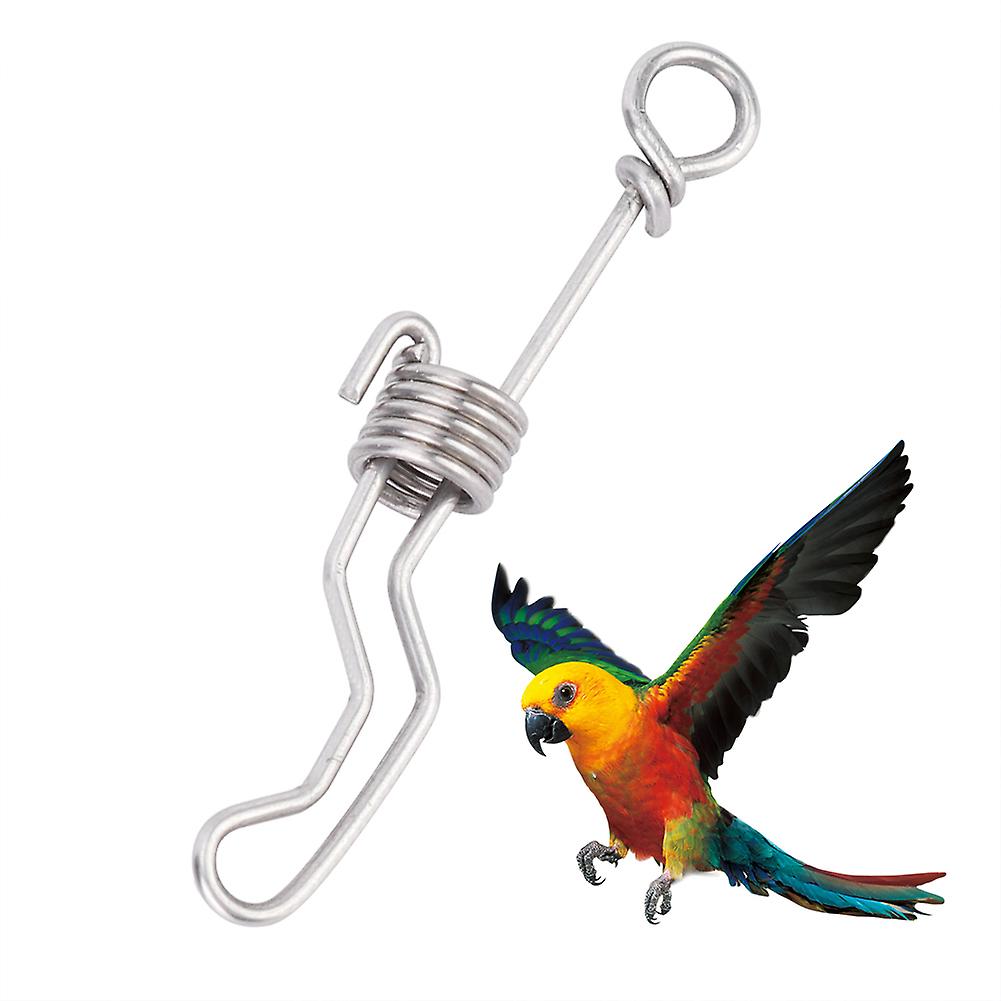 Small Stainless Steel Bird Leg Training Ring, Parrot Cage Accessory