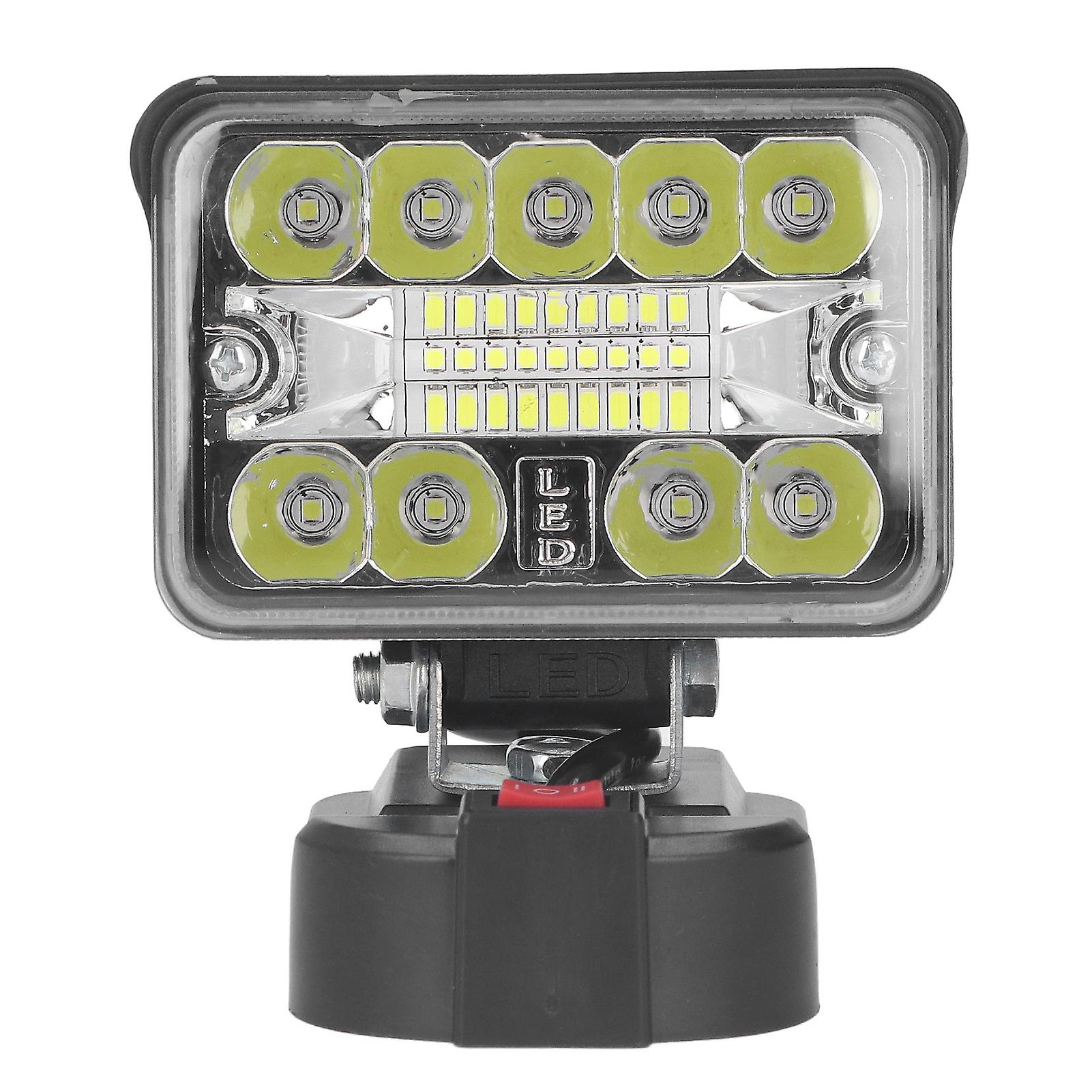 3" LED Work Light with Stand, Cordless Emergency Outdoor Lighting Lamp, 54W, 2800lm, 6500K