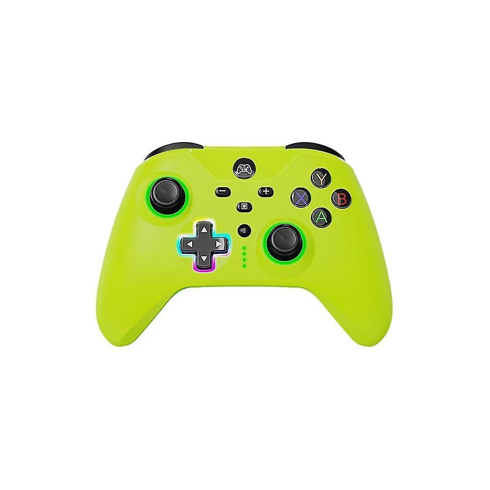 2.4g Wireless Gaming Controller Game Console Controller Joystick With Led Flashing Light Macro Functions For Green