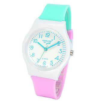 Veeki Colorful Boys Girls Watches,Teenagers Student Time Wrist Watch Soft Silicone Band(Green)_HMY355