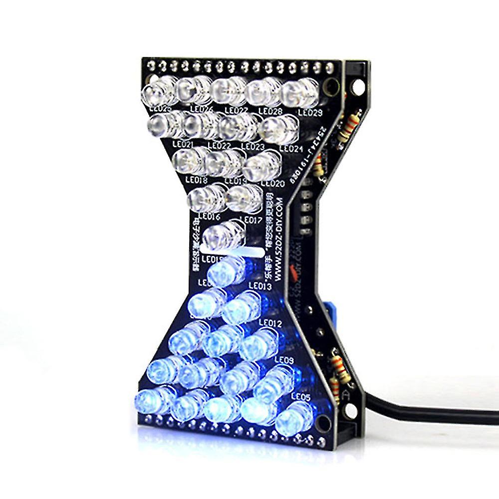 Diy Electronic Kit Led Hourglass Soldering Project 30 Blue Leds 5v Speed Adjustable