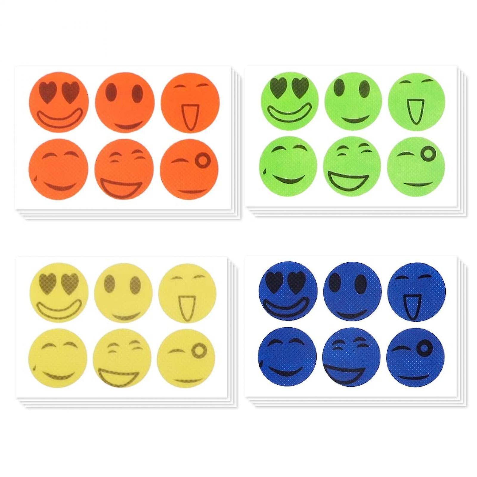 Natural Mosquito Repellent Patches 96 Pieces, Smiley Faces Stickers for Children and Adults for Outdoor Indoor Activities -GSLA