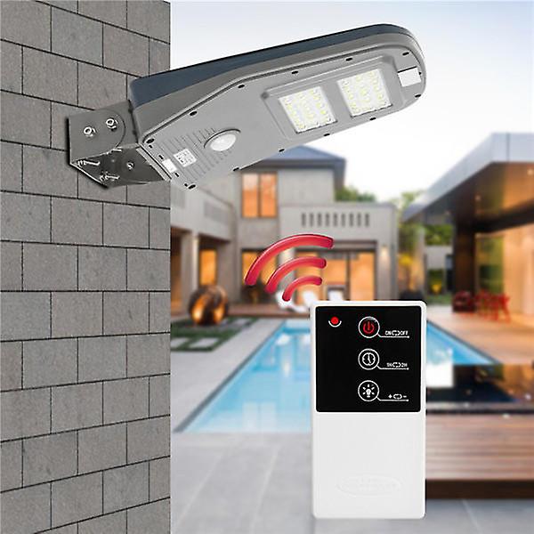 Solar Powered  Pir Motion Sensor 30led Street Light Waterproof Outdoor Wall Lamp With Remote