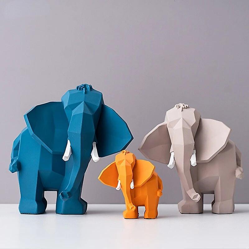 Geometric Elephant Sculpture Home Soft Decoration Living Room Office Decoration Table Animal Decoration Housewarming Gift