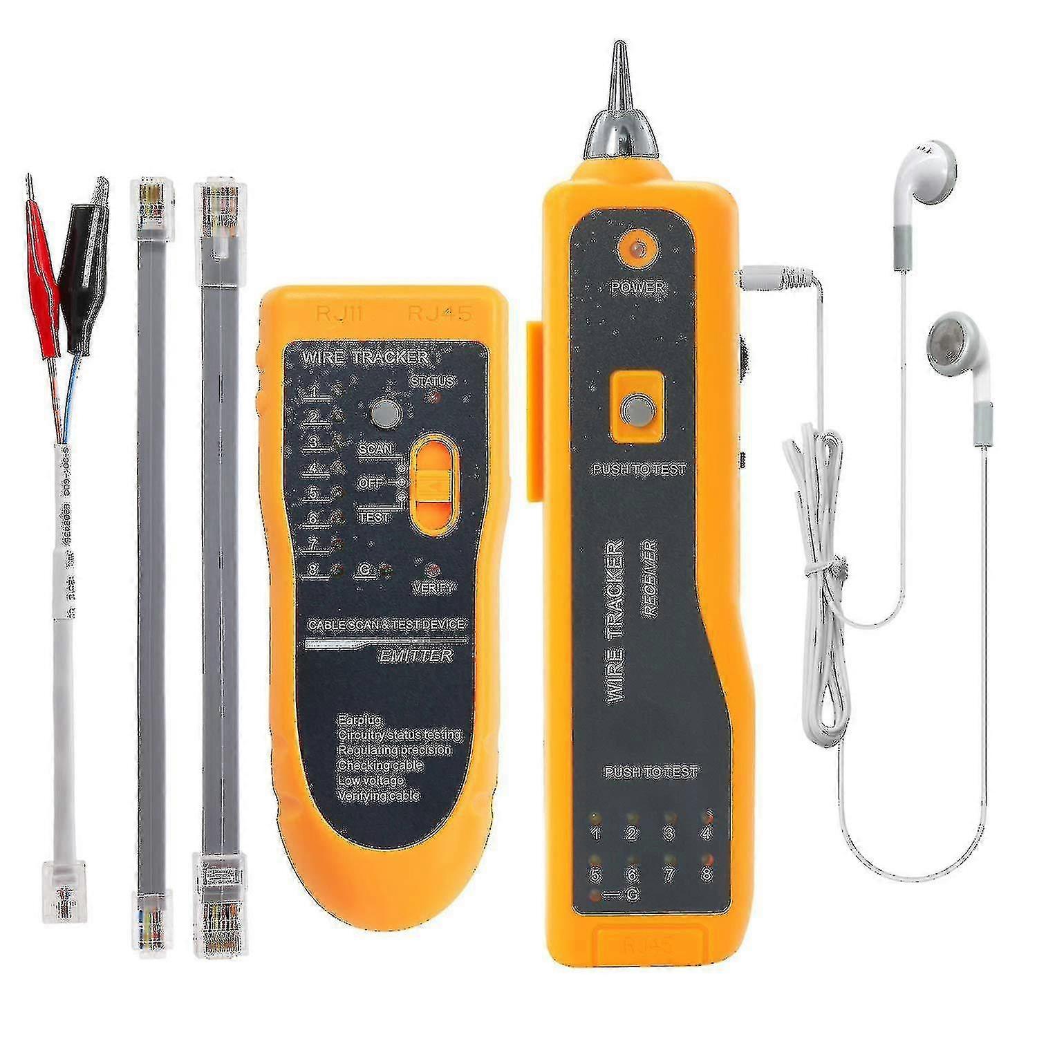 Underground Wire Locator Cable Tester Tracker With Headphones For Locating Wires And Cables