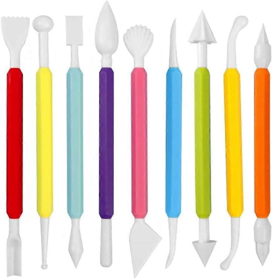 9pcs Fondant Modeling Tools Set, Gum Paste for Cake Decorating, Cake Marshmallow Sculpting Tools Set