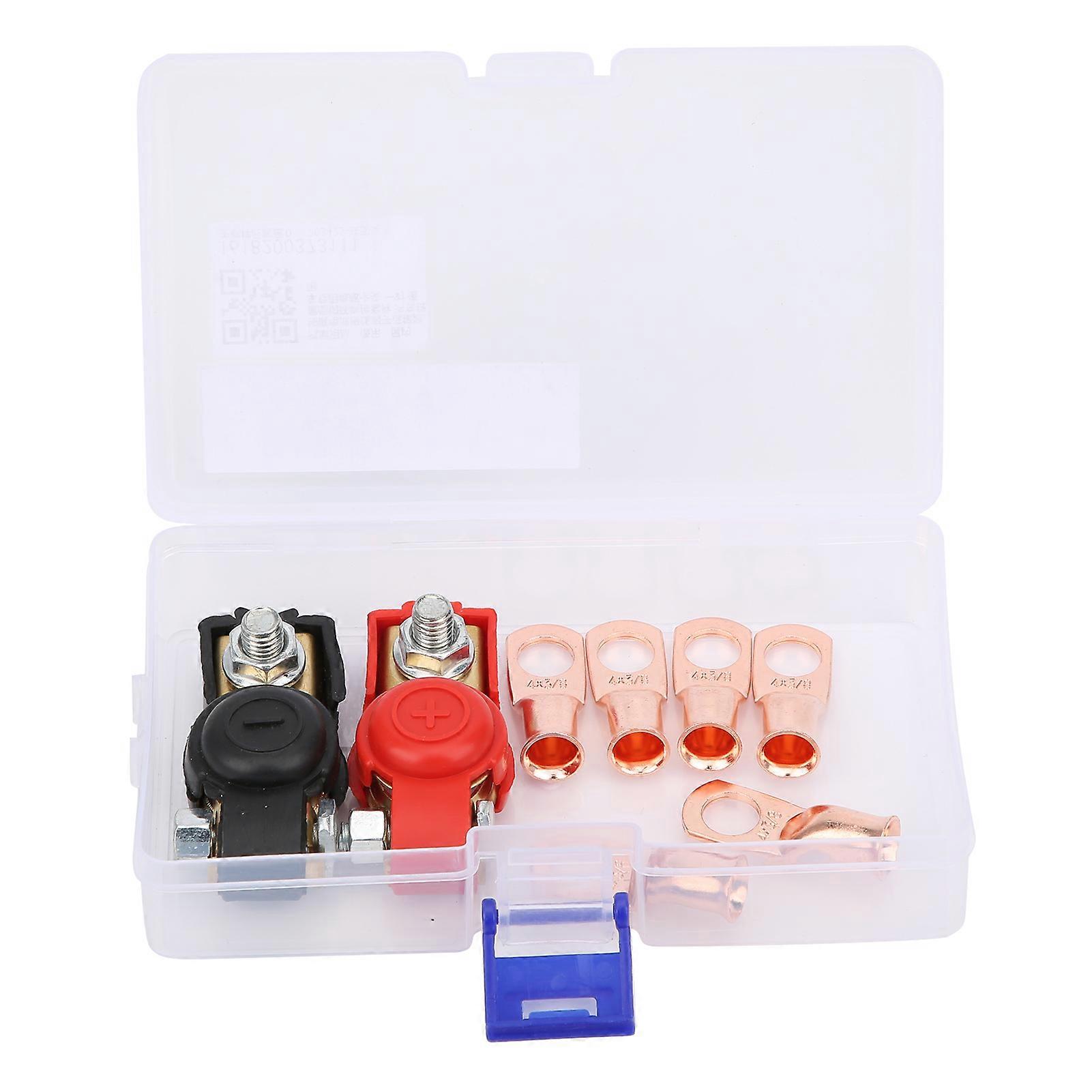 Pair Copper Battery Terminal Clamps Connectors Kit Universal Negative and Positive for Car Van E2U111