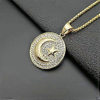 Collana Con Disco Lunare E Costellazioni, Pendente Girevole A Doppia Faccia 12 Segni Zodiacali, Catena Regolabile 45+5 Cm, Regalo Personalizzato