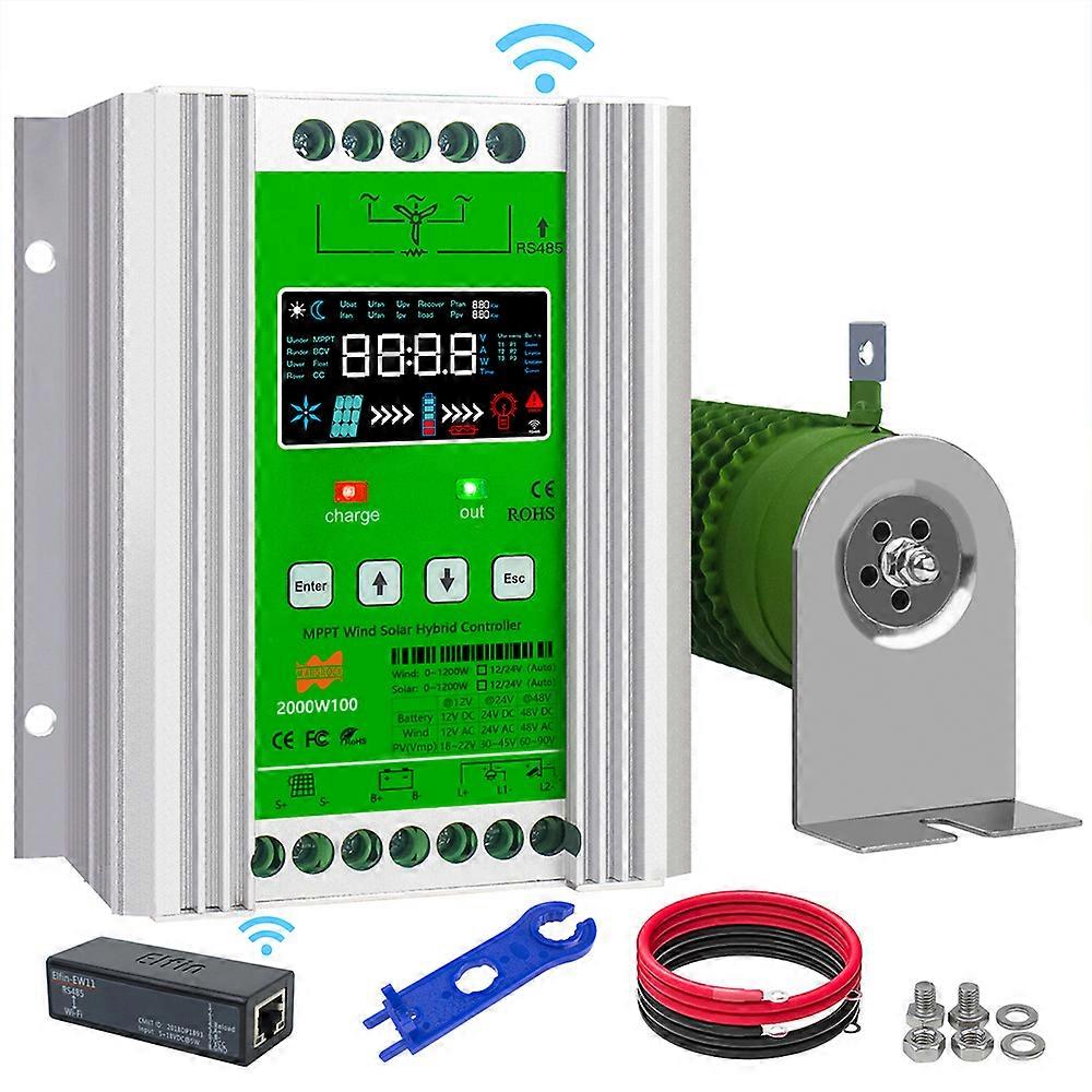 600w 12v24v 48v Solar Wind Hybrid Charge Controller With Wifi And Lcd Display Solar 300w And Wind 300w Regulator For All Battery