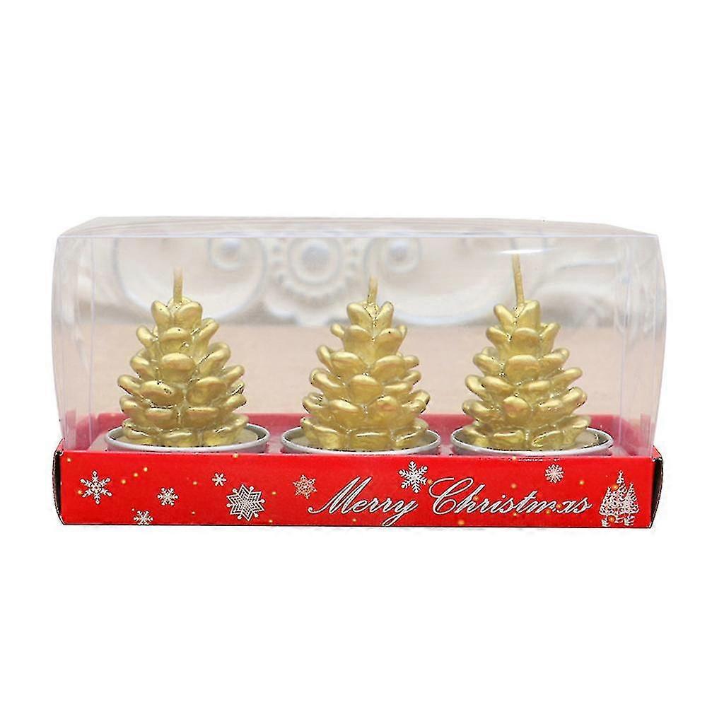 3pc Super Affordable Painted Candles For Hotel Restaurant Scene Layout