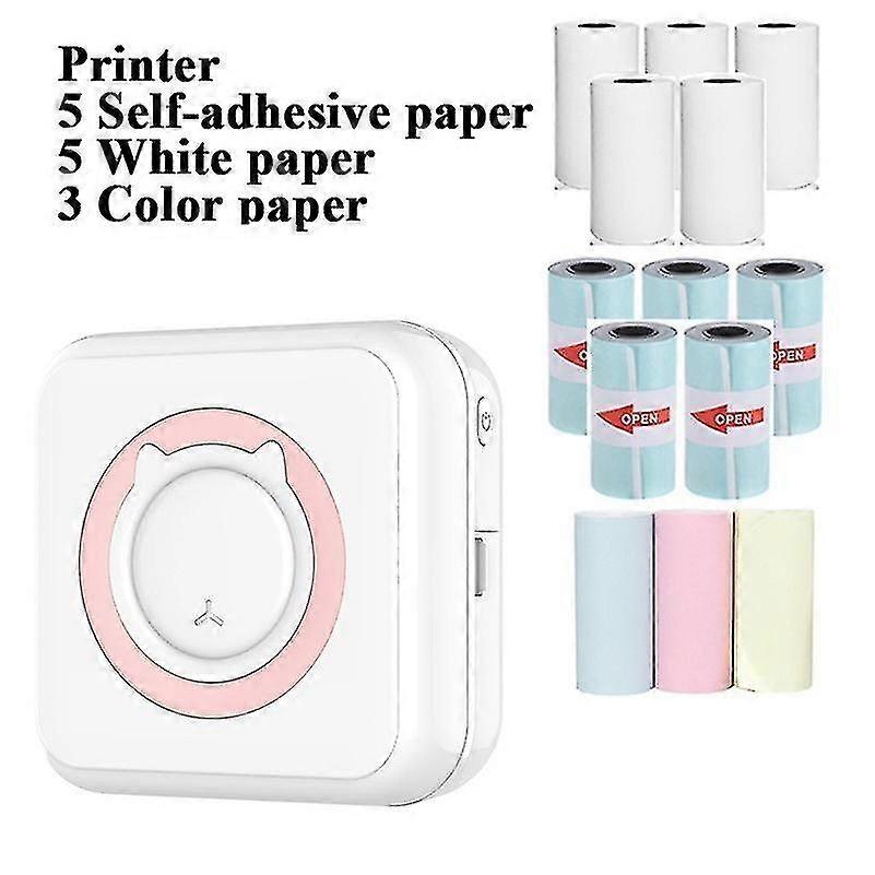 Mini Pocket Sticker Printer, Bluetooth Wireless Portable Mobile Printer Machine Thermal Printer For Notes, Memo, Photo, Pocket Label