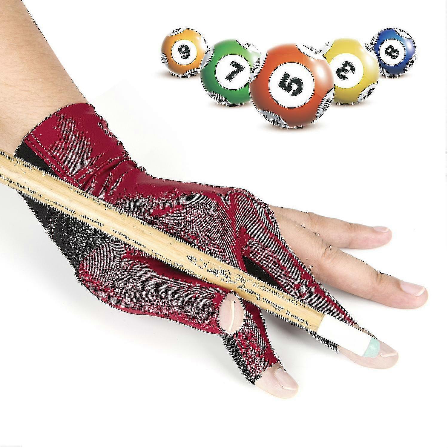 三指漏台球手套，台球手套防滑耐磨透气