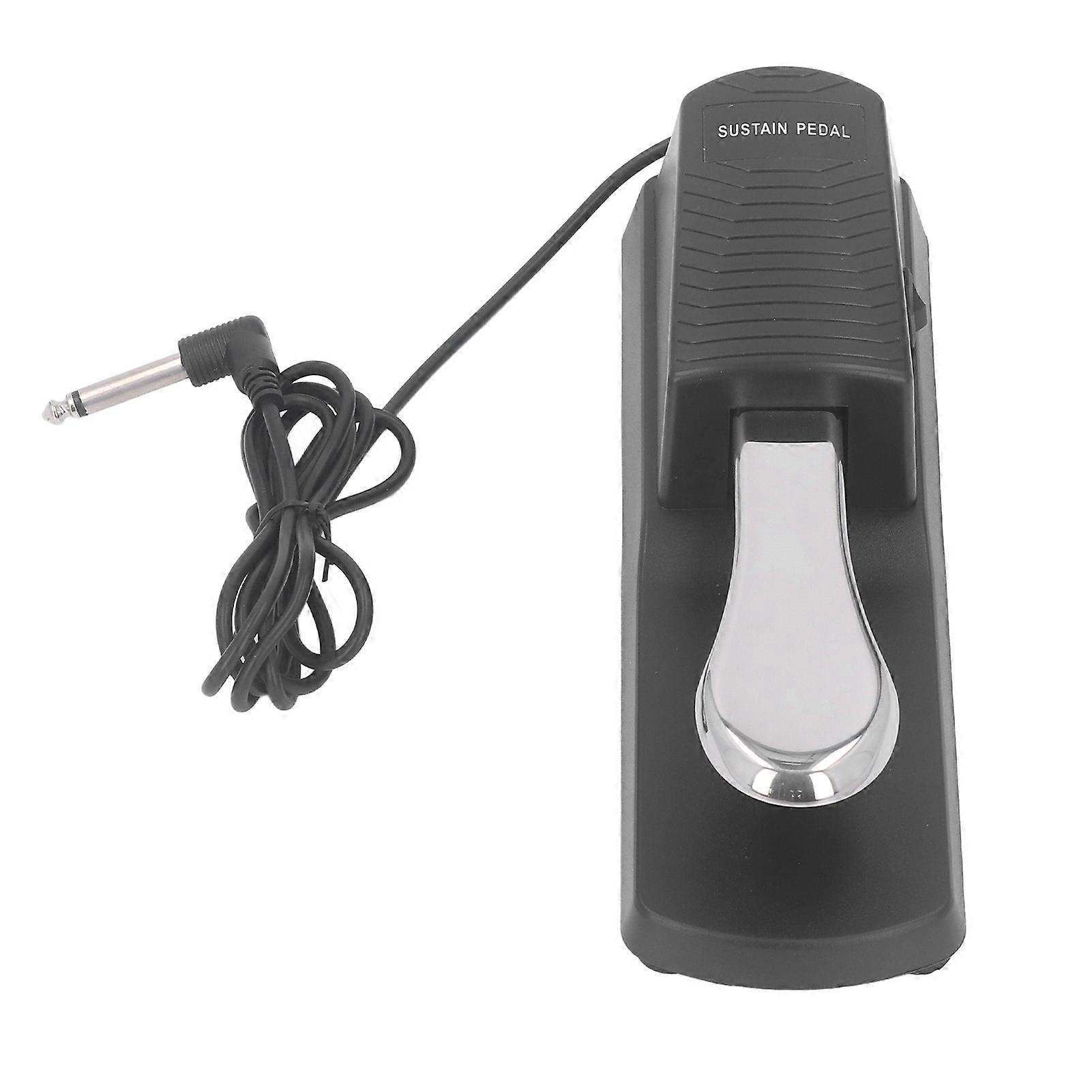 Sustain Pedal Universal Piano Keyboard Replacement Instrument Accessories Portable Non Slip with Striped Shell