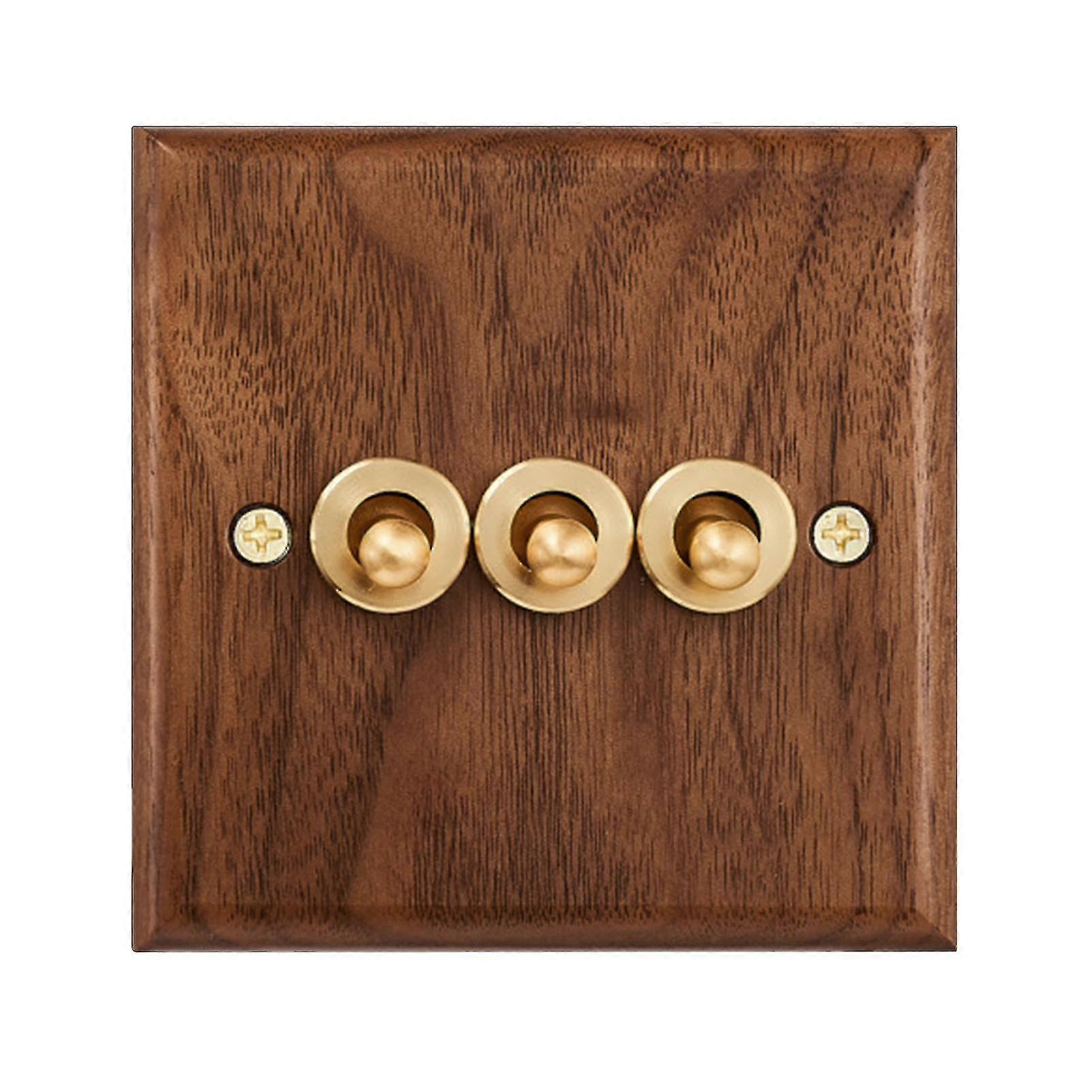 Brass Toggle Panel Light Switch Retro Europe Wall Plate Accessories Home Durable