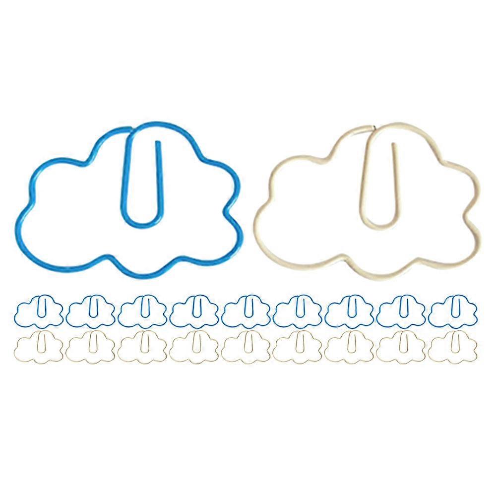 20Pcs Small Paper Clips Cloud Shaped Bookmark Clips Flexible Paperclips Small Multi-Function Paper Clips