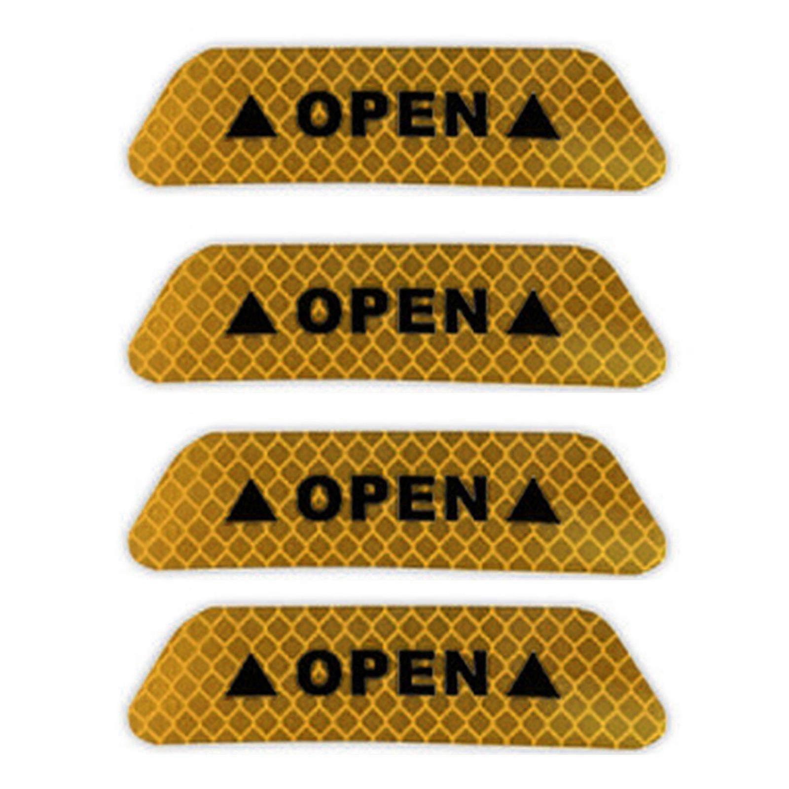 4 Pcs Reflective Anti-collision Car Door Handle Protector Edge Corner Guard