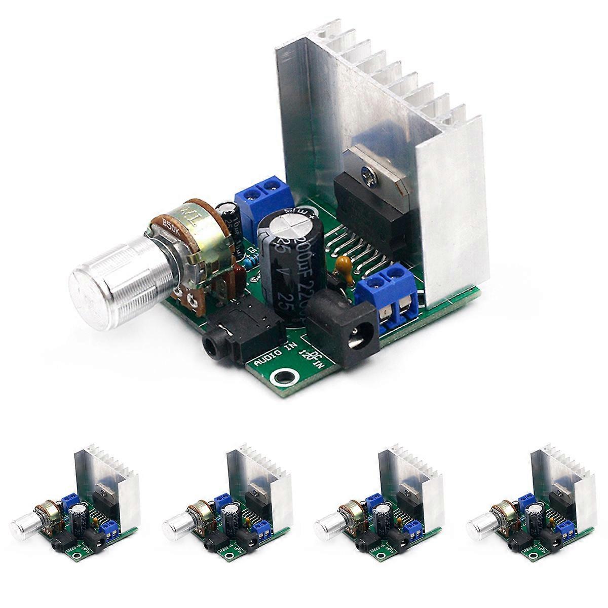 5 TDA7297 Digital Power Amplifier Board Two-Channel Noise-Free 9V 12V15V 15W+15W DC Socket
