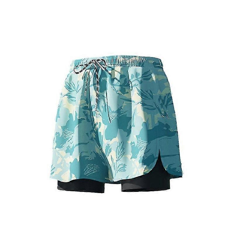 Maillot de bain pour hommes Short de bain Short de plage à séchage rapide 5 pouces à l’entrejambe avec doublure de compression