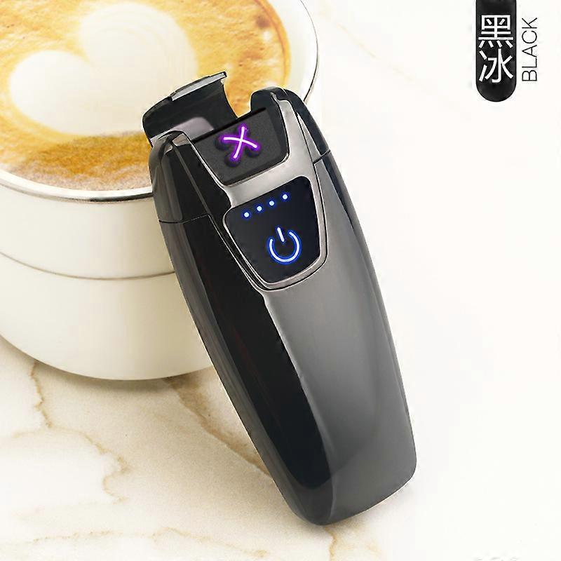 Charging Dual Electric Arc Lighter Fingerprint Sensing Power Display Usb Electronic Cigarette Lighter Personalized Customized Gift