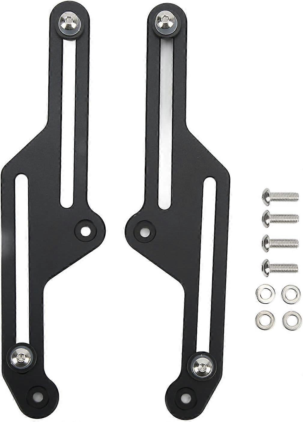 Motorcycle Adjustable Windshield Mount, Motorcycle Windscreen Regulator Pair Motorcycle Adjustable Windshield Bracket Anodised Black Replacement For T