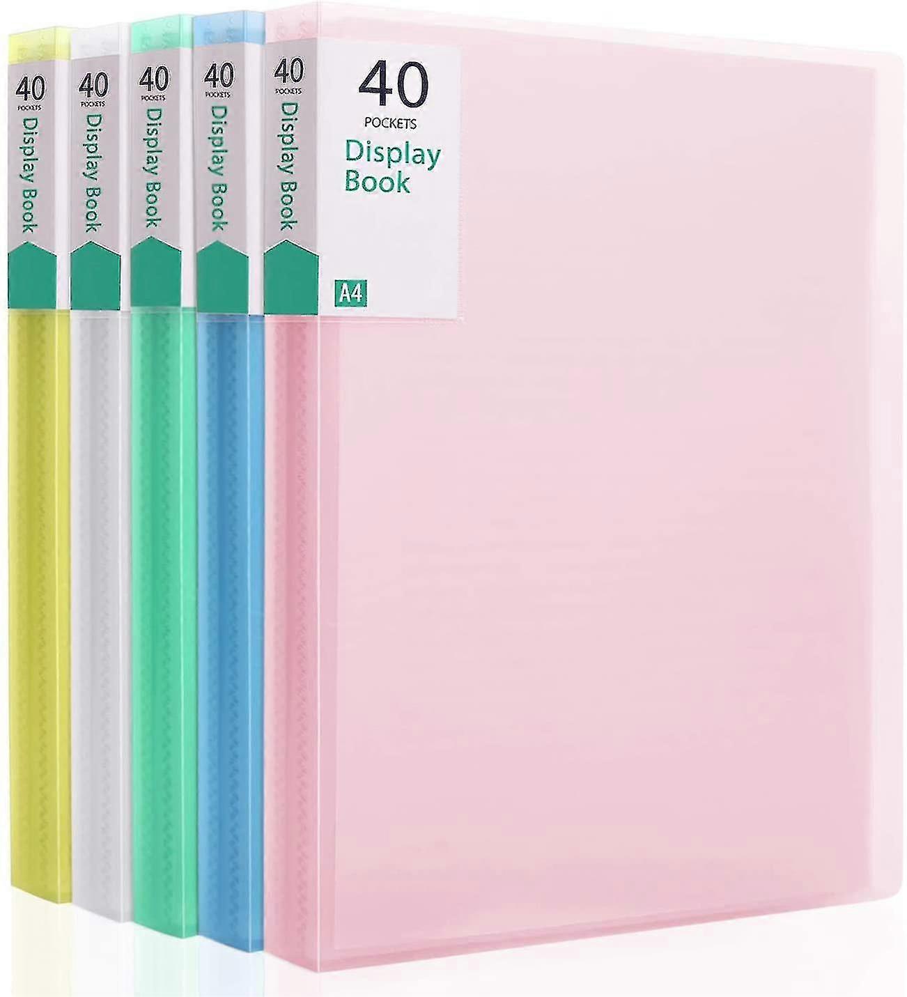 Pockets Plastic Presentation Book Portfolio Folder File Folder Clear