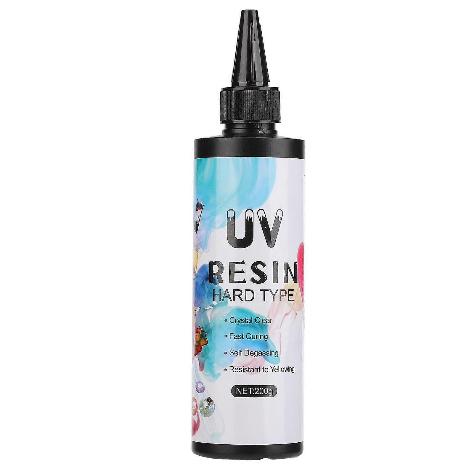 UV Resin Handworked DIY Transparent Color Anti Yellowing Fast Curing Clear UV Glue Adhesive for Craft Decorations 200g
