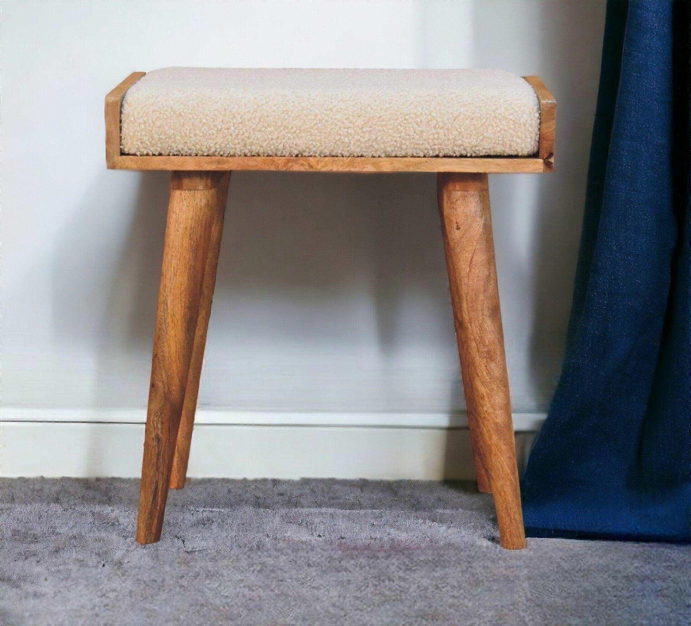 Boucle Dressing Table Stool With Tray Design