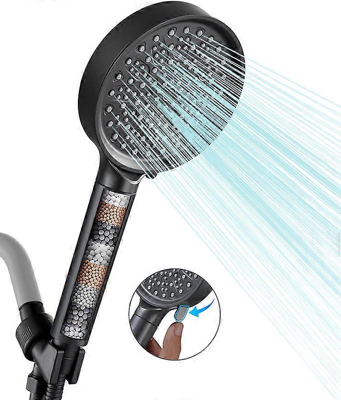High Pressure 6 Spray Mode Showerhead with Filters