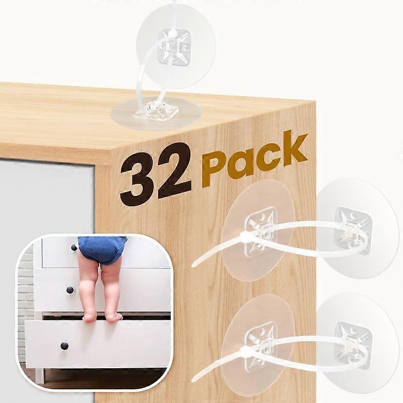 Uppgraderade möbelankare (32-pack) Inga borrmöbelankare