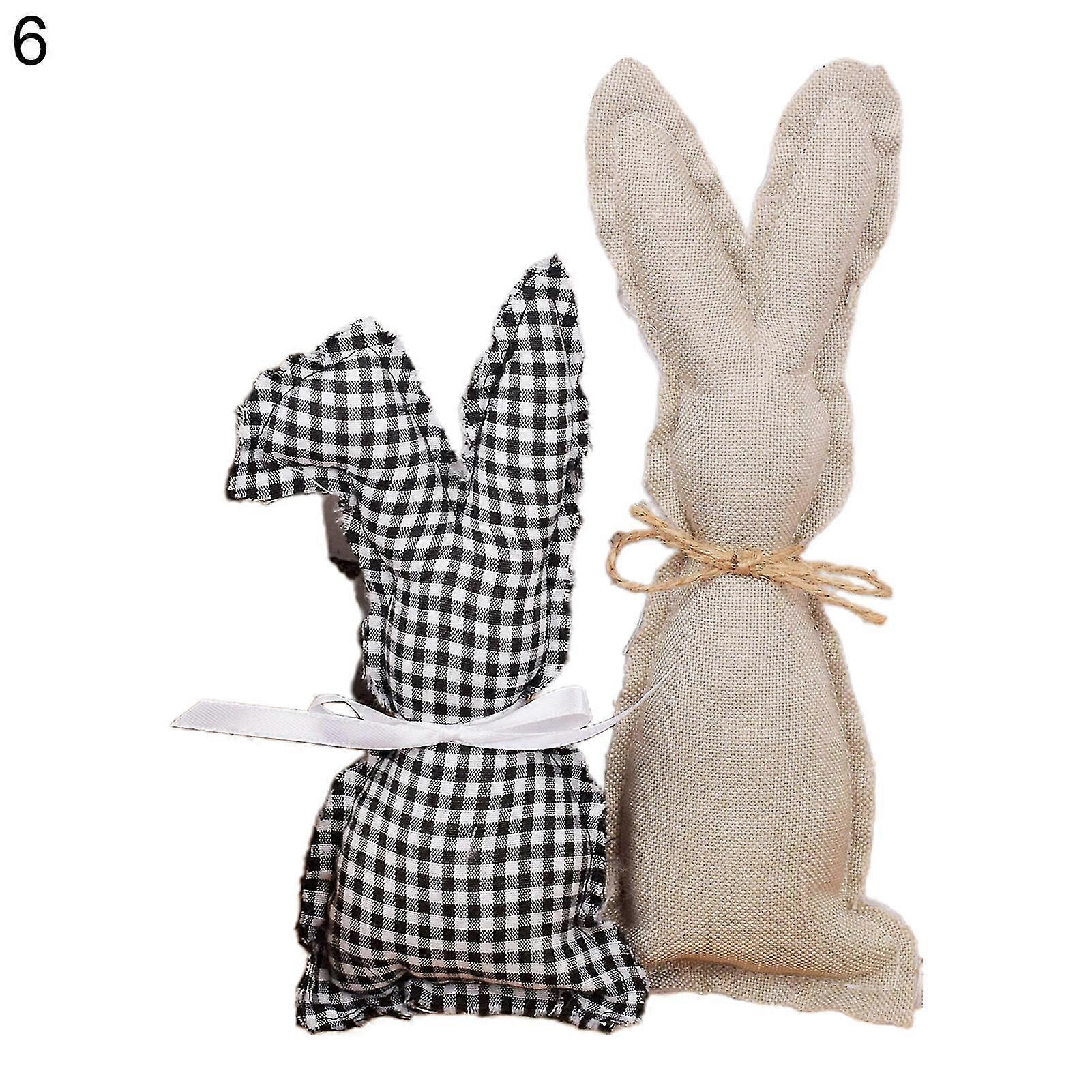 2Pcs Adorable Rabbit Shape Fabric Art Decor Animal Style Cute Fabric Fabric Toy Decor for Party