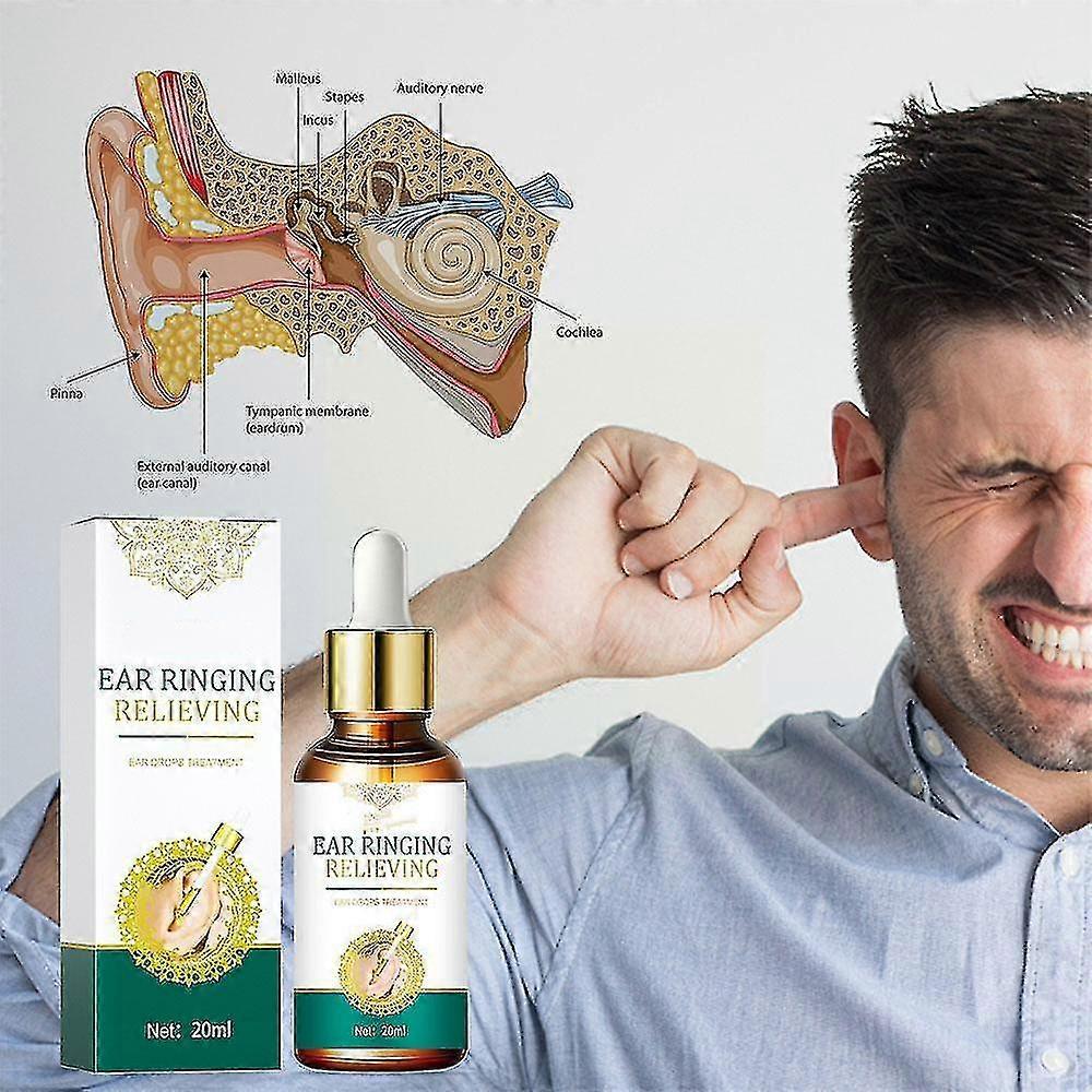 20ml Tinnitus Ear Drops Ear Ringing Gentle Relieving Health Discharge Care Tinnitus Fluid Ear Otitis Care