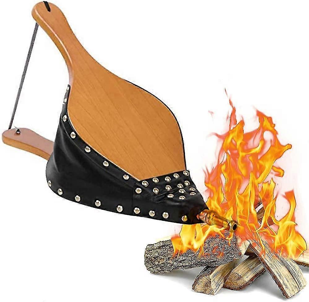 موقد خشبي منفاخ 42 سم منفاخ النار السريع بداية الهواء منفاخ الخشب منفاخ اليد لمبة الهواء دليل منفاخ مع الحبل شواء الشواء والتخييم