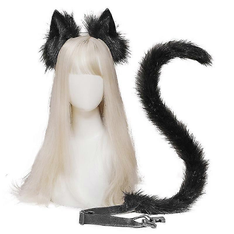 Orecchie di gatto e coda Set Anime Cosplay Fasce - Set di accessori per costumi per feste di Halloween