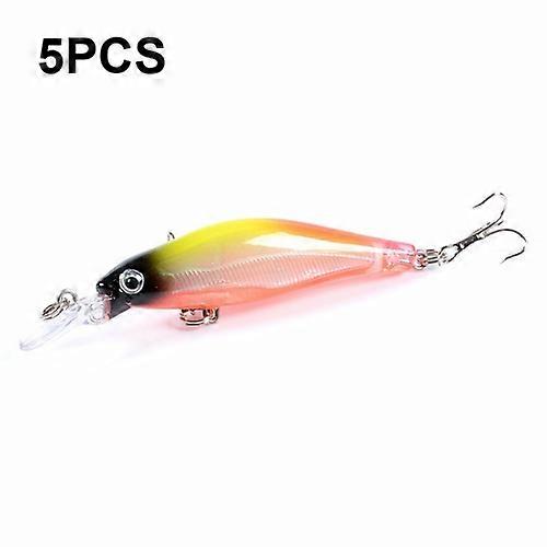 5 PCS M0137 8cm/6.3g Submerged Mino Roadrunner Bait Bionic Plastic Hard Bait
