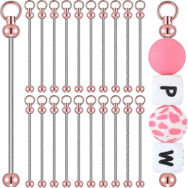 20 PCS Beaded Key Chains Blank Bulk Key Chains for Jewelry Making Keychain Strip Accessories for DI