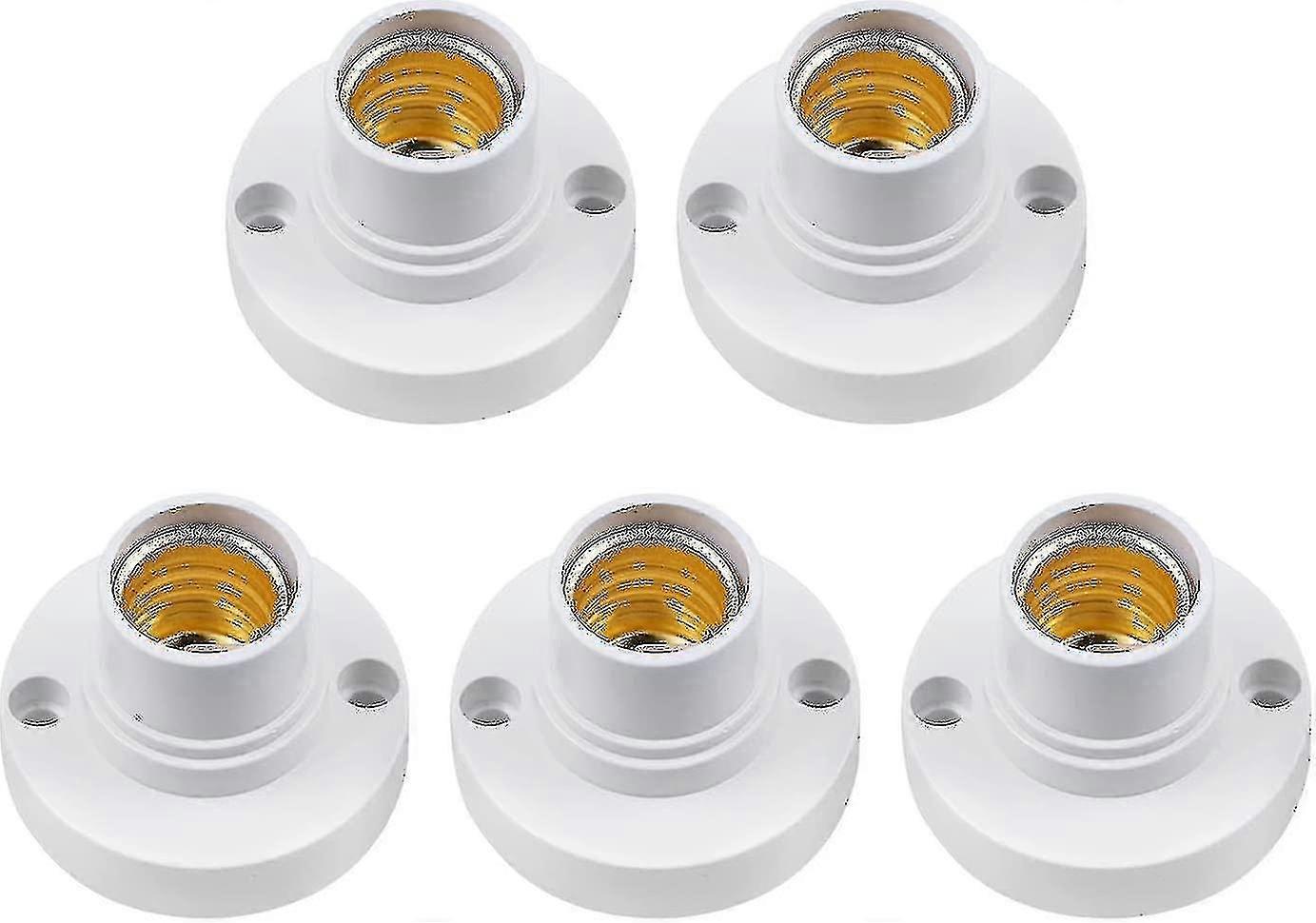 2024 E14 Lamp Holder - 5 Packs, Plastic Ceiling Socket, Edison Screw Light Bulb Holder