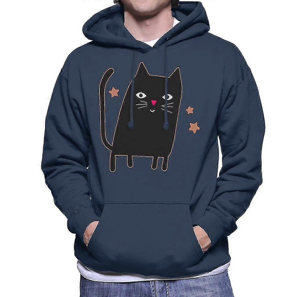 Zwarte Wizard kat mannen Hooded Sweatshirt