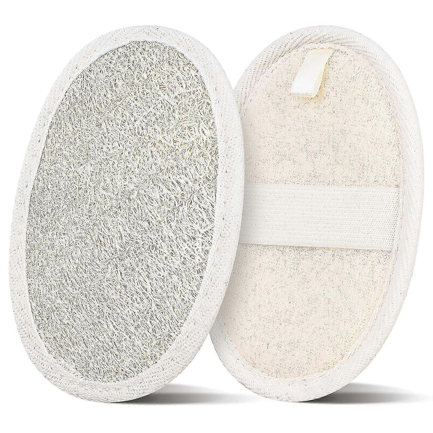 2 Pack Loofah Sponge Pads, Exfoliating Loofah Sponge Wipers, Loofah Bath Towels For Quick Cleanup - White 10*14.5