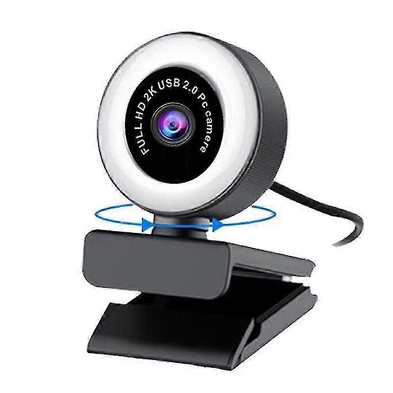 5mp Hd Webcam With Microphone Led Webcam, Computer Video Recording, Autofocus Adjustable Base Camera Usb