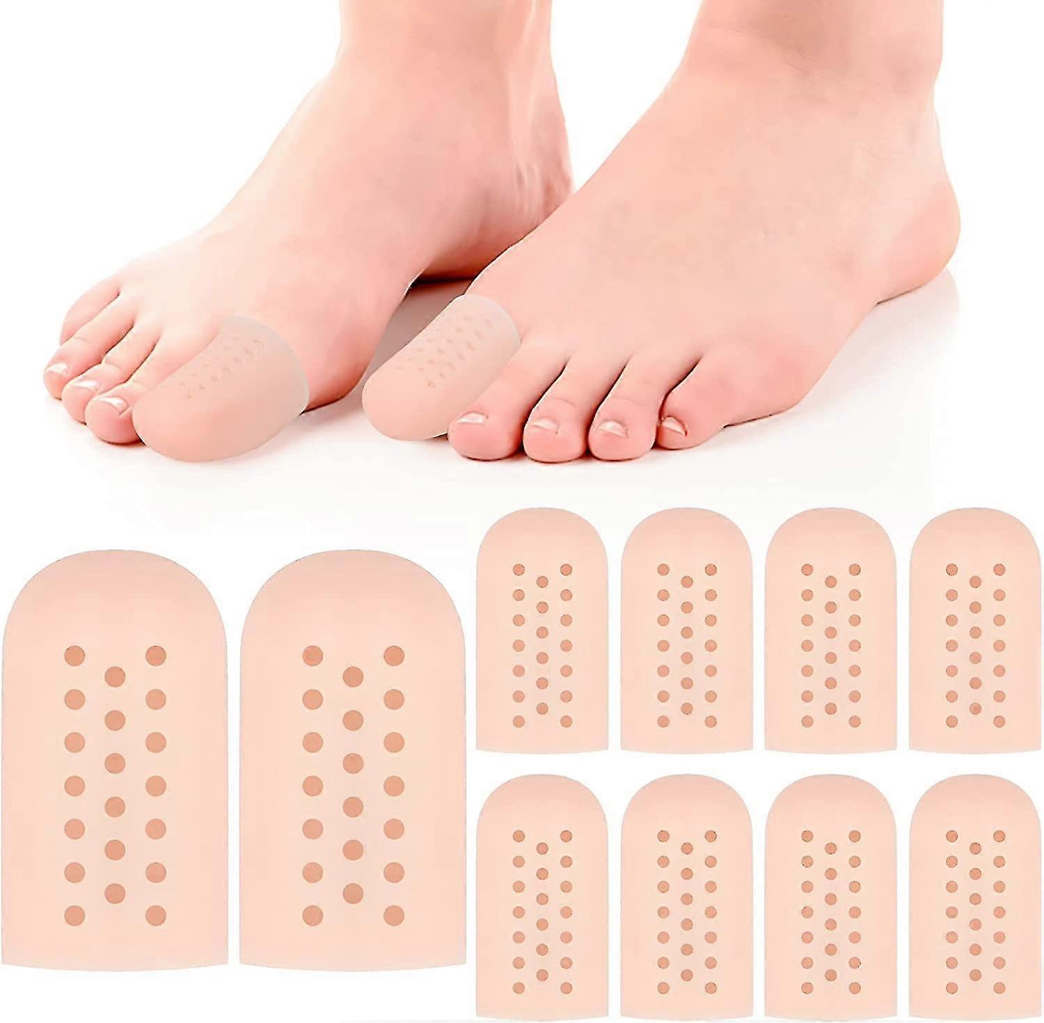 10pcs Big Toe Protector, Silicone Toe Protector, Breathable Toe Cap, Callus Big Toe Protector